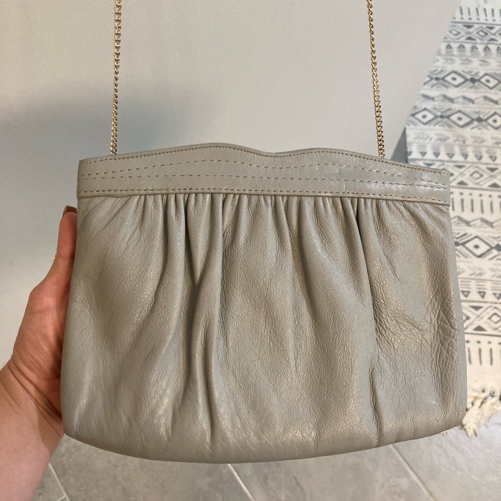 Vintage Ande Purse Gray with Gold Chain